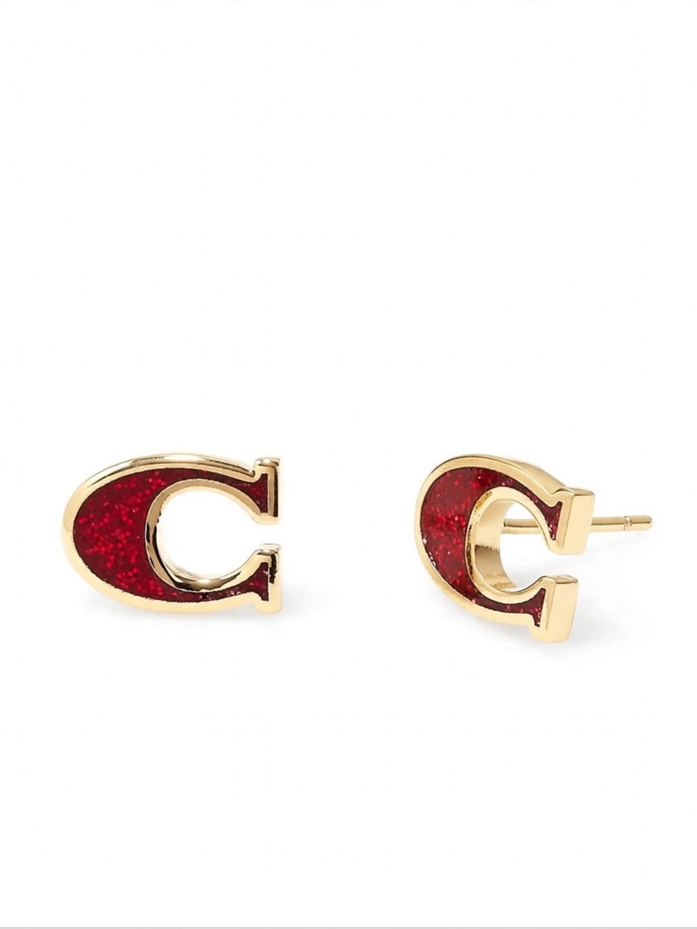 NWT Coach Signature Enamel Stud Earrings